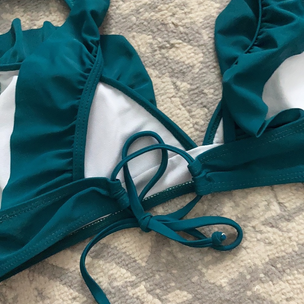 NWT Blue Ruffle Bikini - Picture 10 of 14